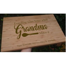 Mother's Day Chopping Board "Everything tastes better when Name makes it"